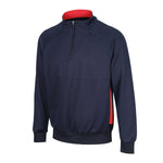 iGen Sports 1/4 Zip Midlayer Track Top Navy/Red