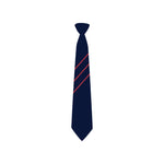 Hartford Church of England High School Tie in navy blue, with 3 red stripes