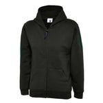 black School Uniform Full Zip Hooded Sweatshirt