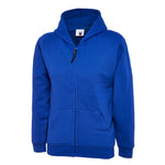 royal blue School Uniform Full Zip Hooded Sweatshirt