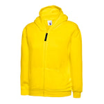 yellow School Uniform Full Zip Hooded Sweatshirt