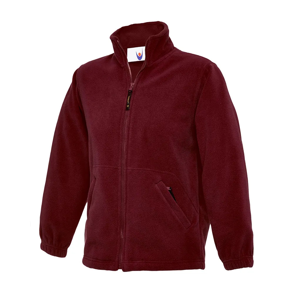 maroon School Uniform Full Zip Fleece Jacket