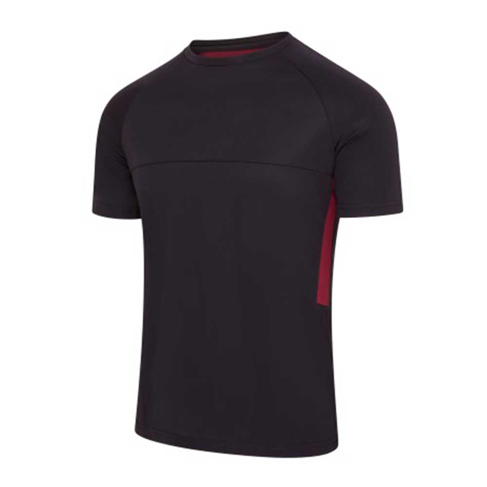 iGen Sports Tech Tee Black/Maroon