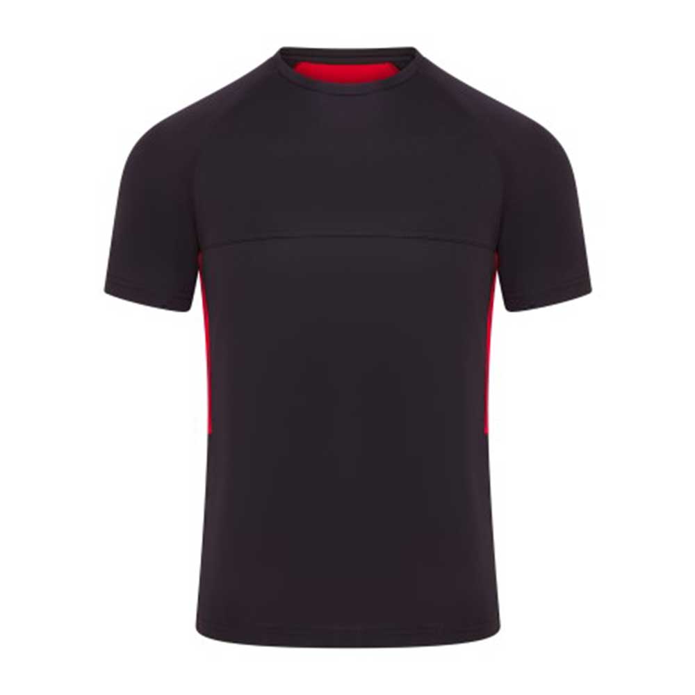 front view of iGen Sports Tech Tee Black/Red