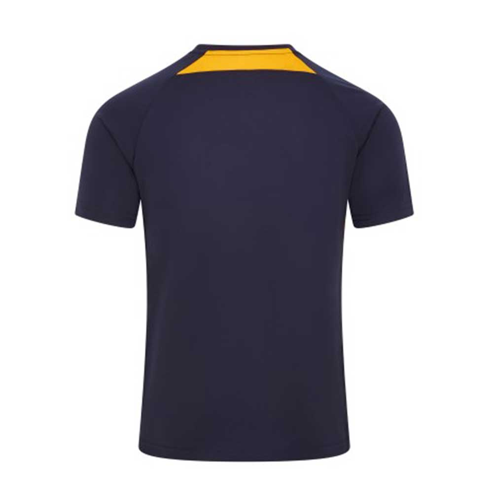 back view of iGen Sports Tech Tee Navy/Amber