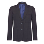 The David Luke Schoolwear Girls PV Hopsack Blazer in Navy.