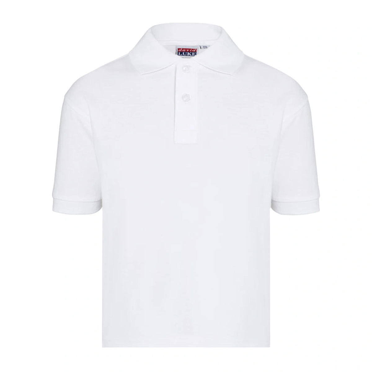 The Davide Luke 100% Cotton Junior Polo Shirt DL402 in White.