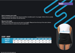 Size chart for the HHS PE Skort