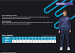Size guide for the DL Track Pant