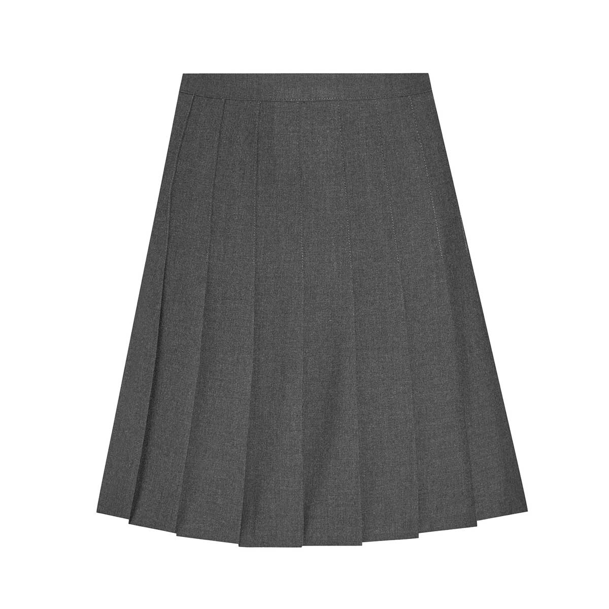 Senior Girls Stitched Down Knife Pleat Skirt Grey