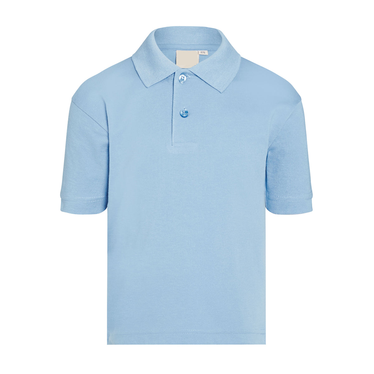 Sky polo shirt with short sleeves and 2 button collar for school pupils