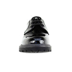 front view of Bailey Black Patent Lace Up School Shoe