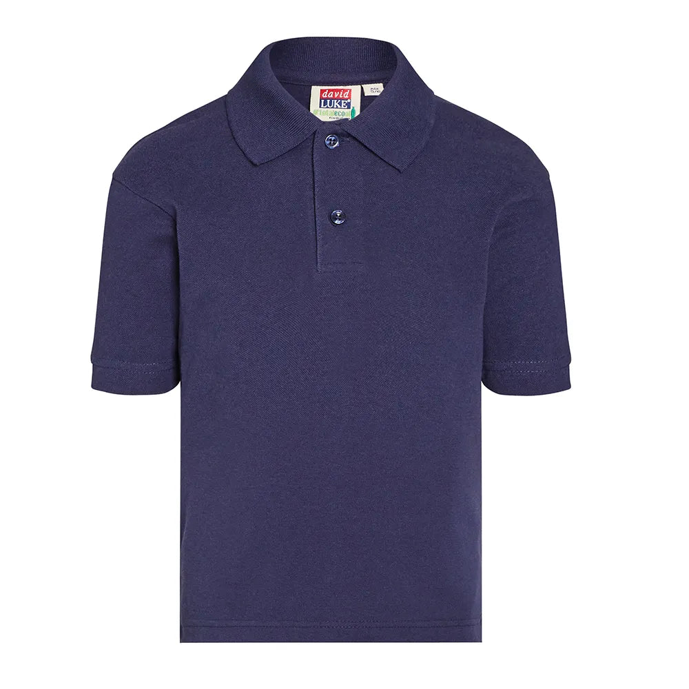 navy Junior School Eco Pique Polo Shirt