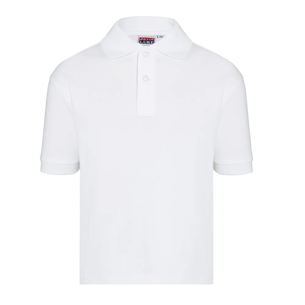 white Junior School Eco Pique Polo Shirt