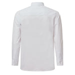 back view of boys long sleeve shirt in white