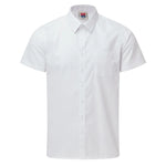 White short-sleeve shirt on a white background