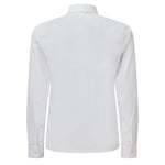 rear view of long sleeve girls shirt in white