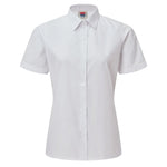 White short-sleeve shirt on a white background