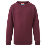 maroon Junior Unisex Crew Neck School Jumper