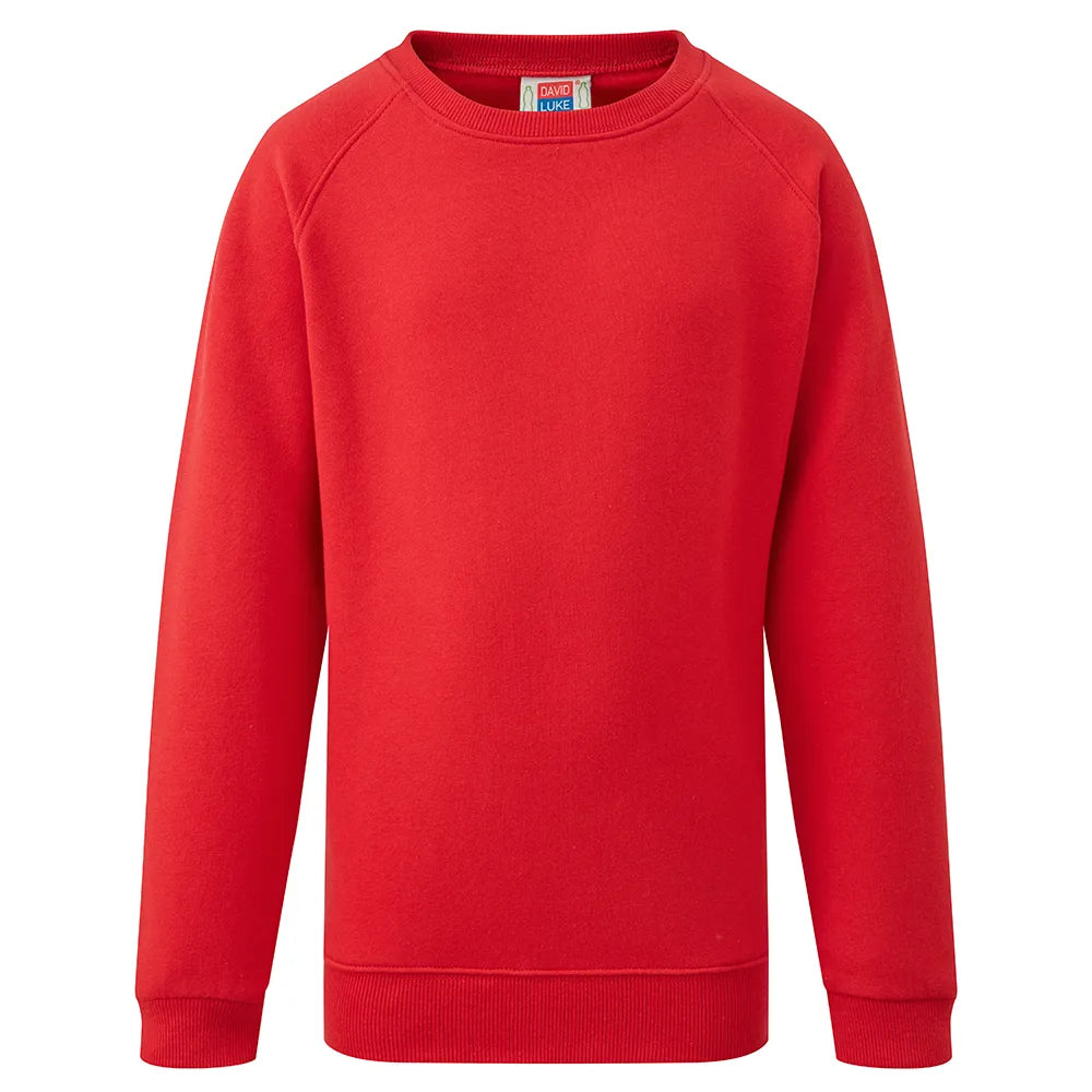 red Junior Unisex Crew Neck School Jumper