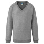 school grey Junior Unisex V Neck School Jumper