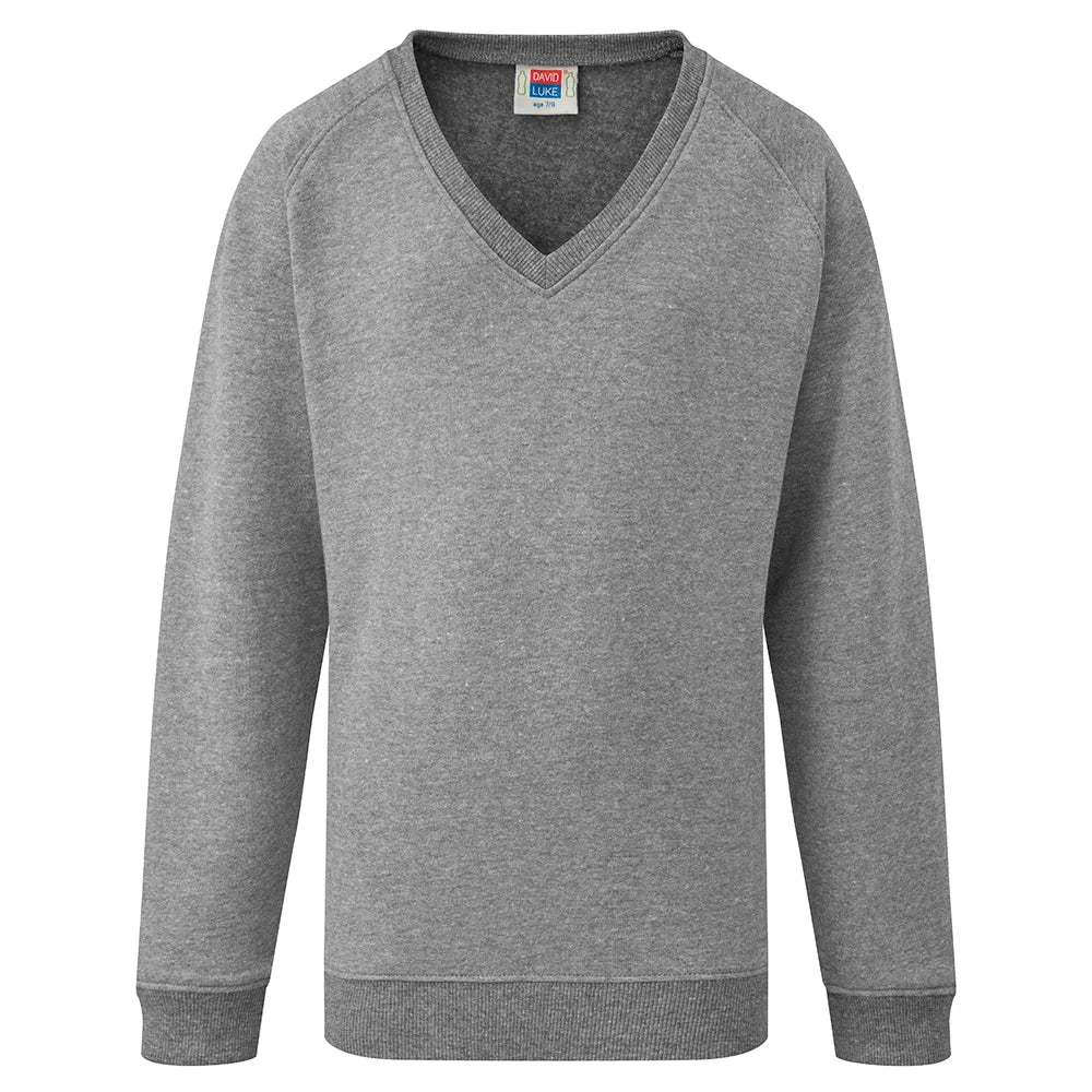 school grey Junior Unisex V Neck School Jumper