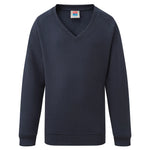 navy Junior Unisex V Neck School Jumper