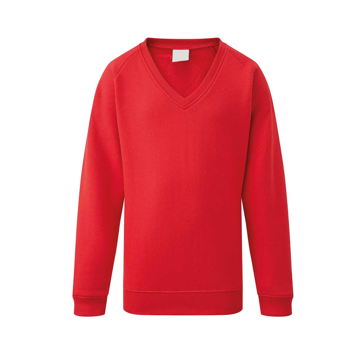 Classic V-Neck Sweatshirt Red
