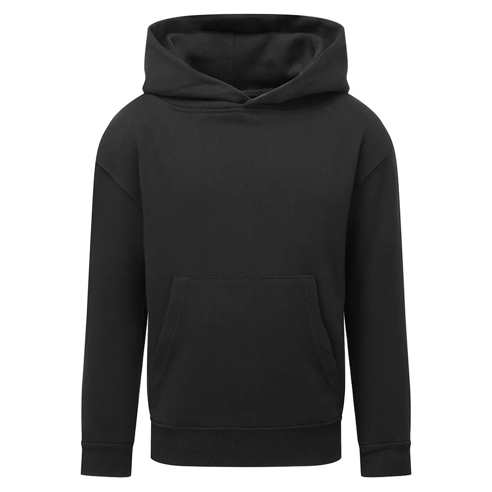 front view of Junior Eco Hoodie black