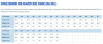 Girls School Eco Blazer Size Chart