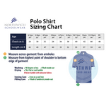 Sizing chart for the Hartford Manor Primary Schol PE polo shirt