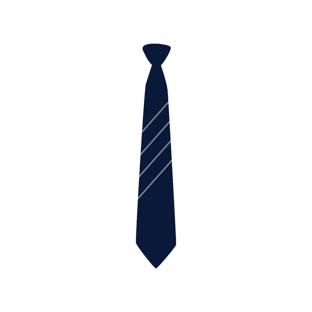 Hartford Church of England High School Tie for Year 7 students with 4 grey stripes