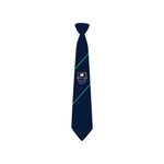 Navy Hartford Church of England High School Tie with 2 green stripes