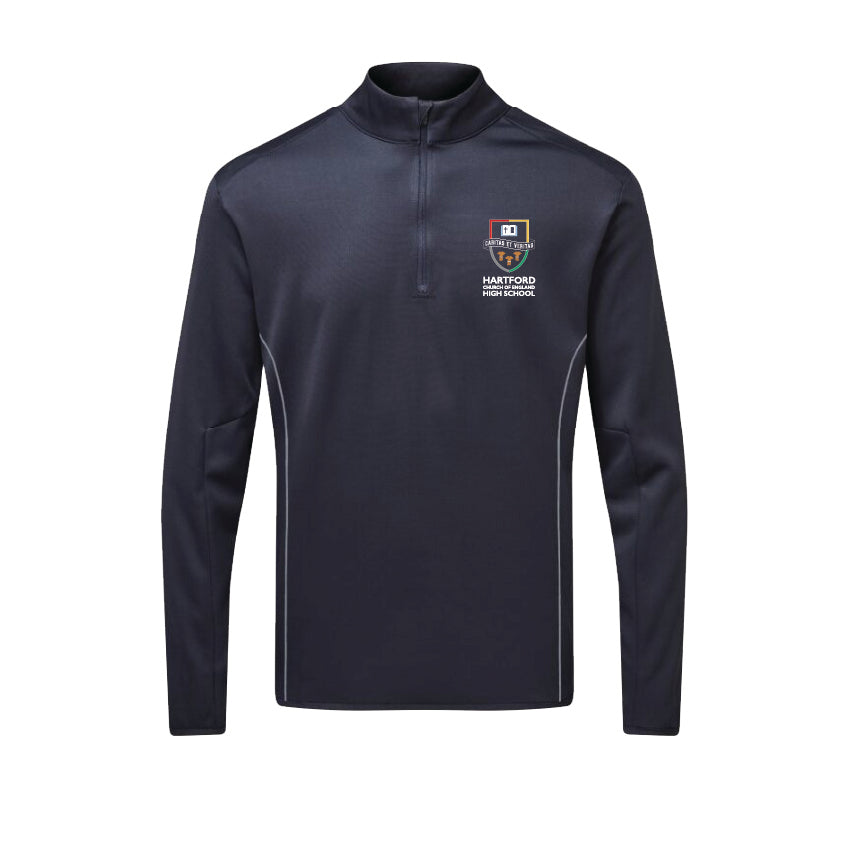 1/4 Zip Navy PE Top for HHS Students