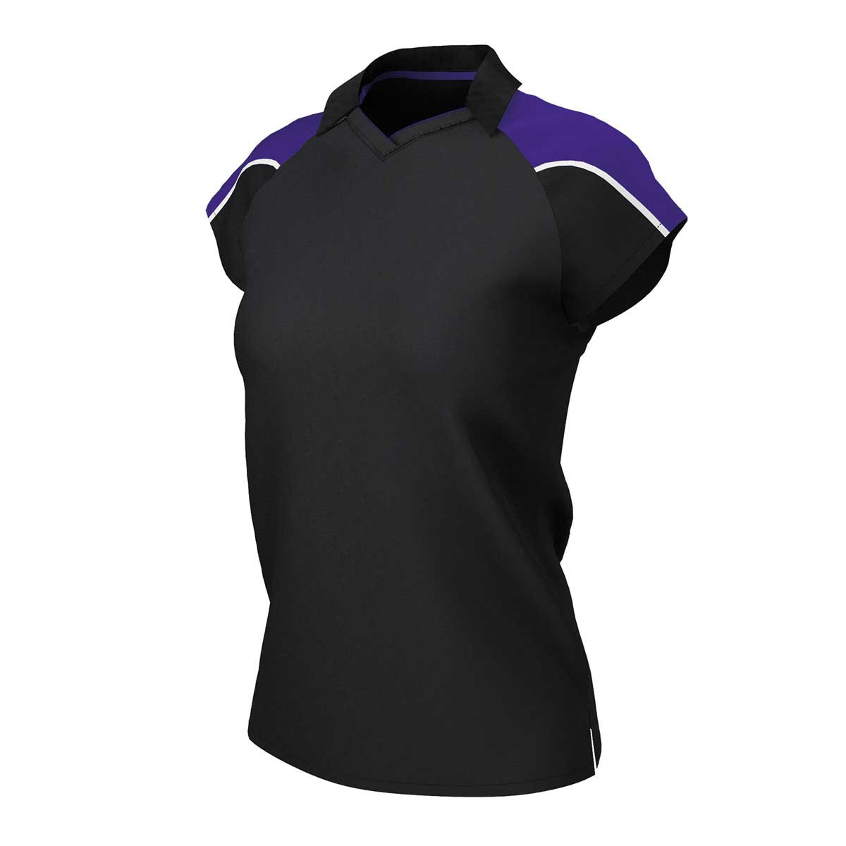 iGen Female Sports Polo Black/Purple