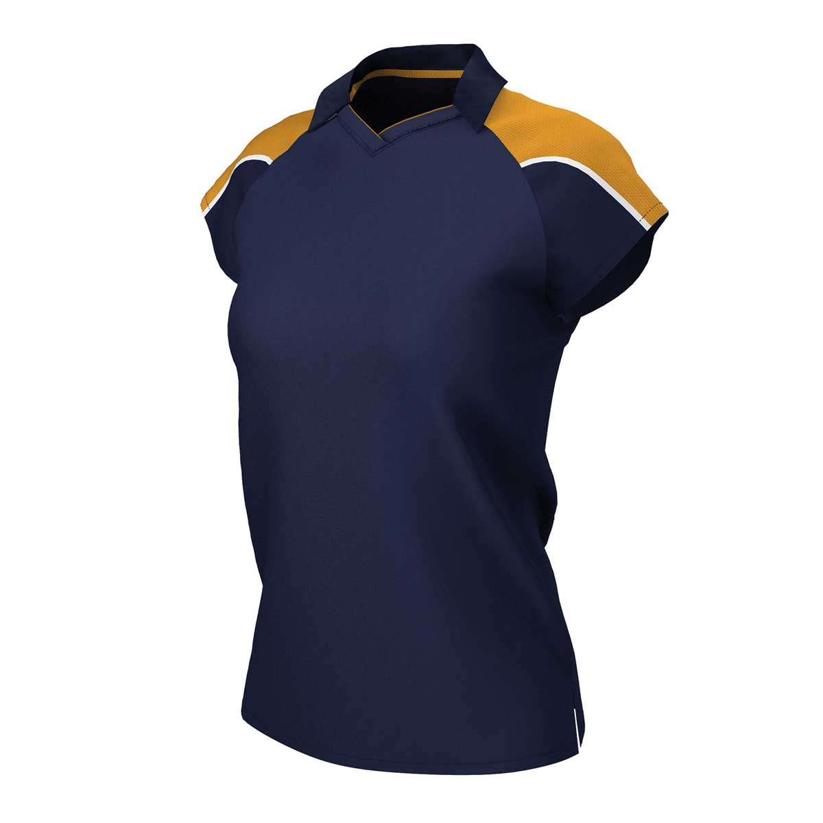 iGen Female Sports Polo Navy/Amber