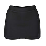 front view of iGen Female Sports Skorts Black