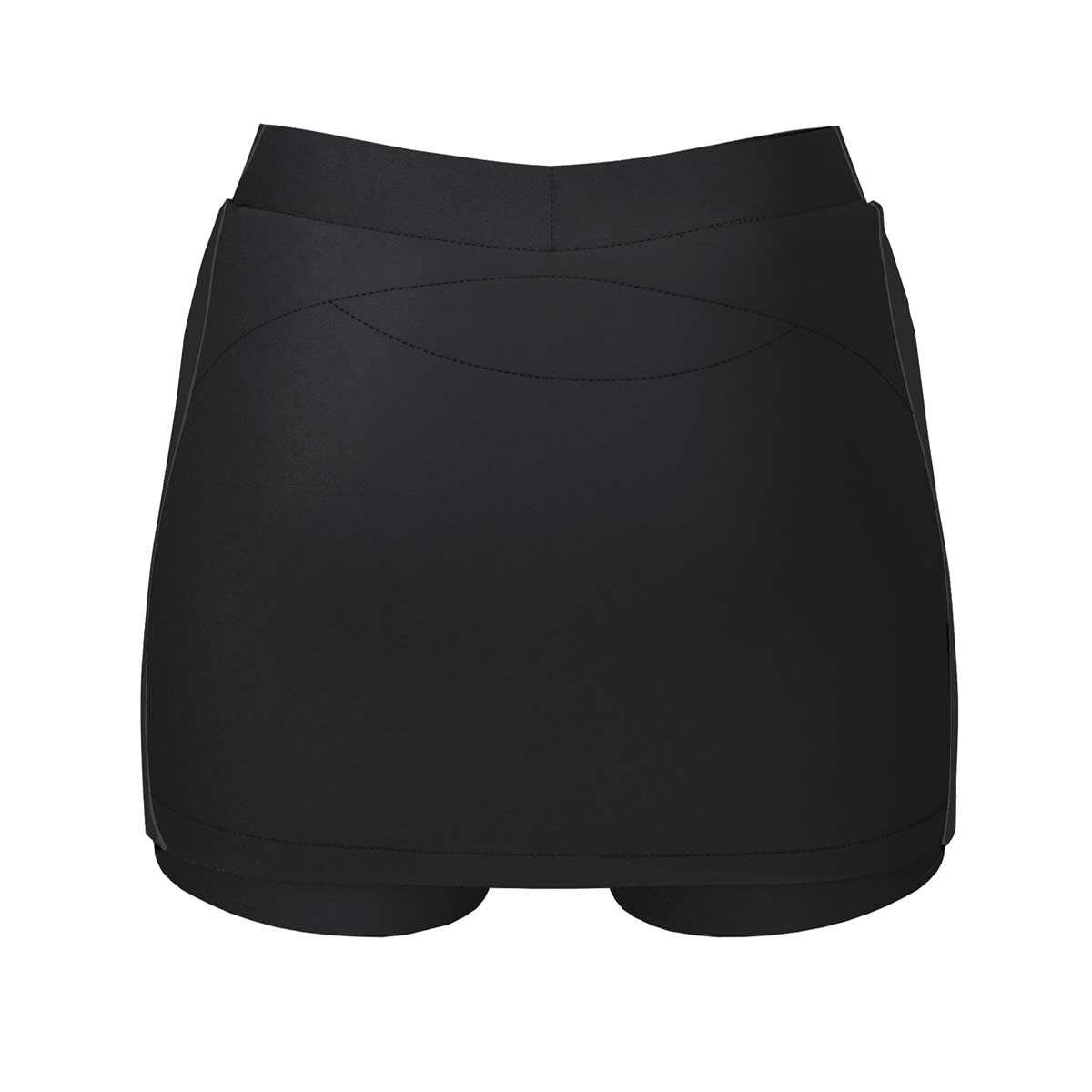 back view of iGen Female Sports Skorts Black