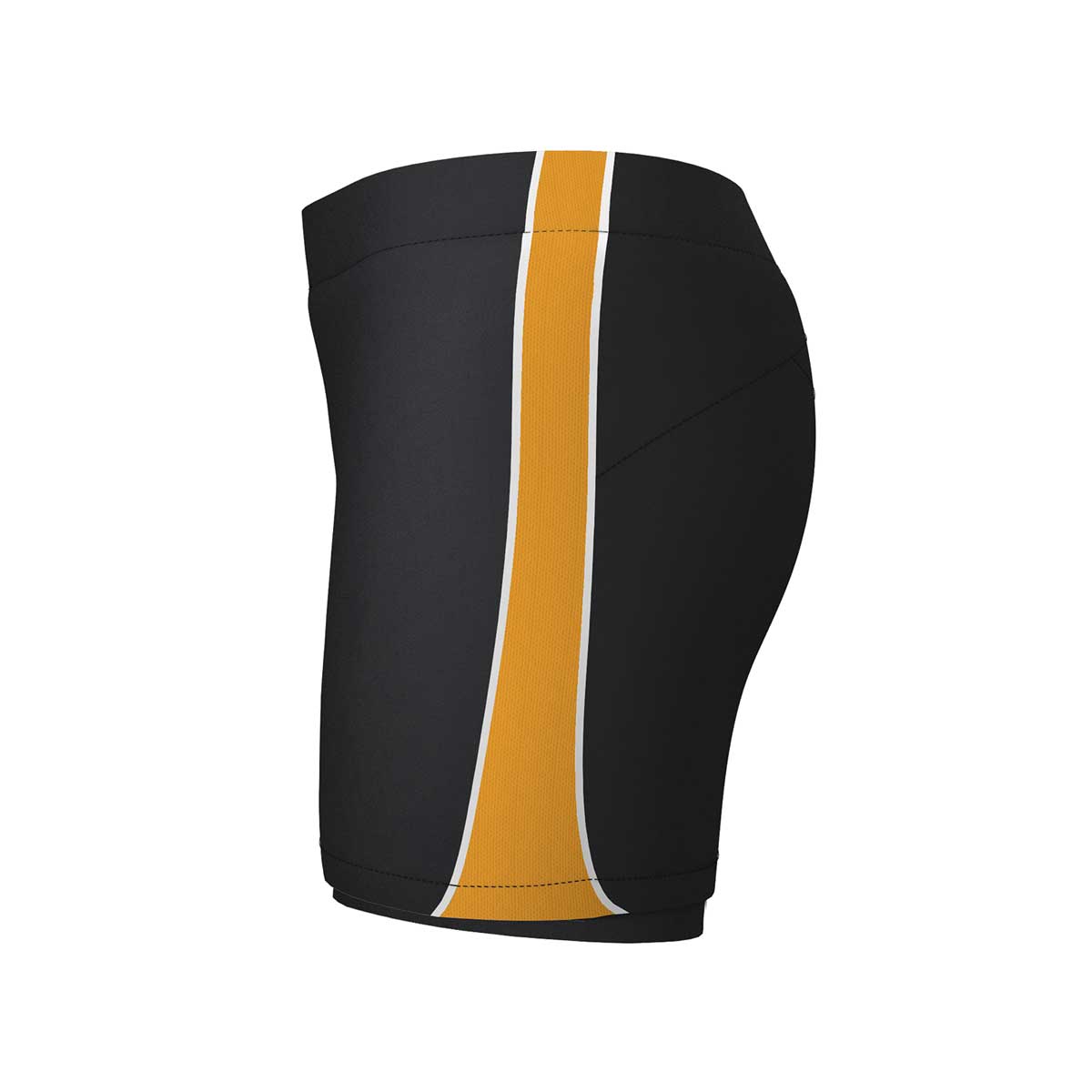 side view of iGen Female Sports Skorts Black/Amber