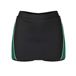 front view of iGen Female Sports Skorts Black/Bottle