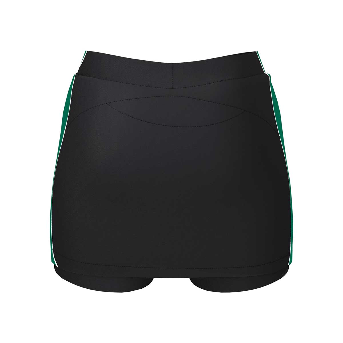 back view of iGen Female Sports Skorts Black/Bottle