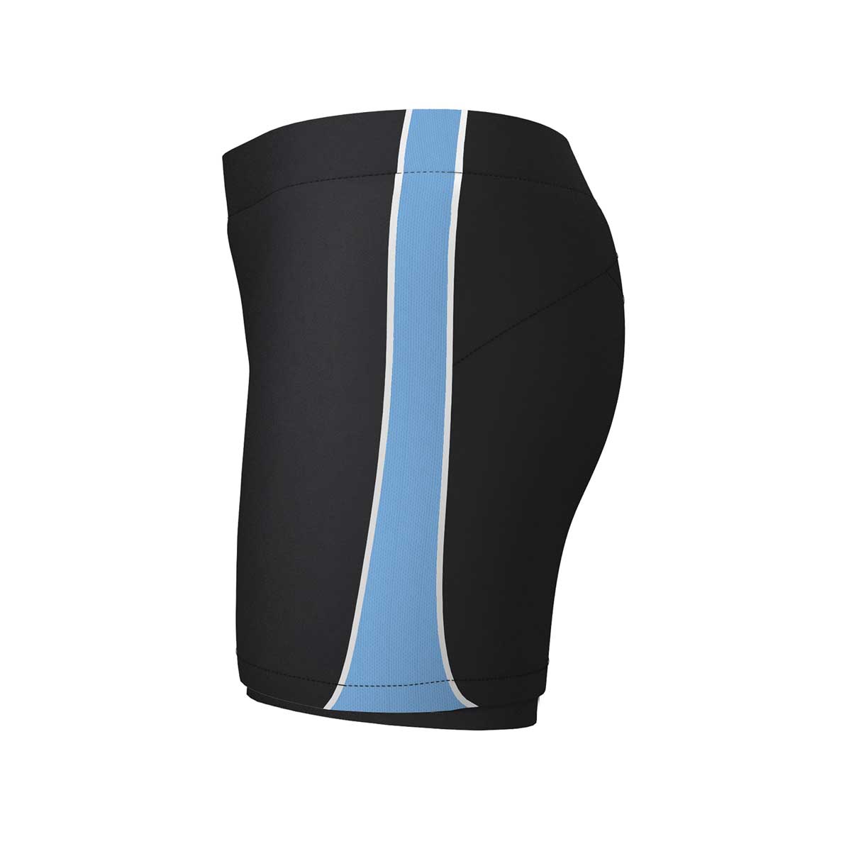 side view of iGen Female Sports Skorts Black/Sky