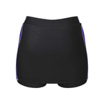 back view of iGen Female Skorts Shorts Black/Purple