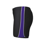 side view of iGen Female Skorts Shorts Black/Purple