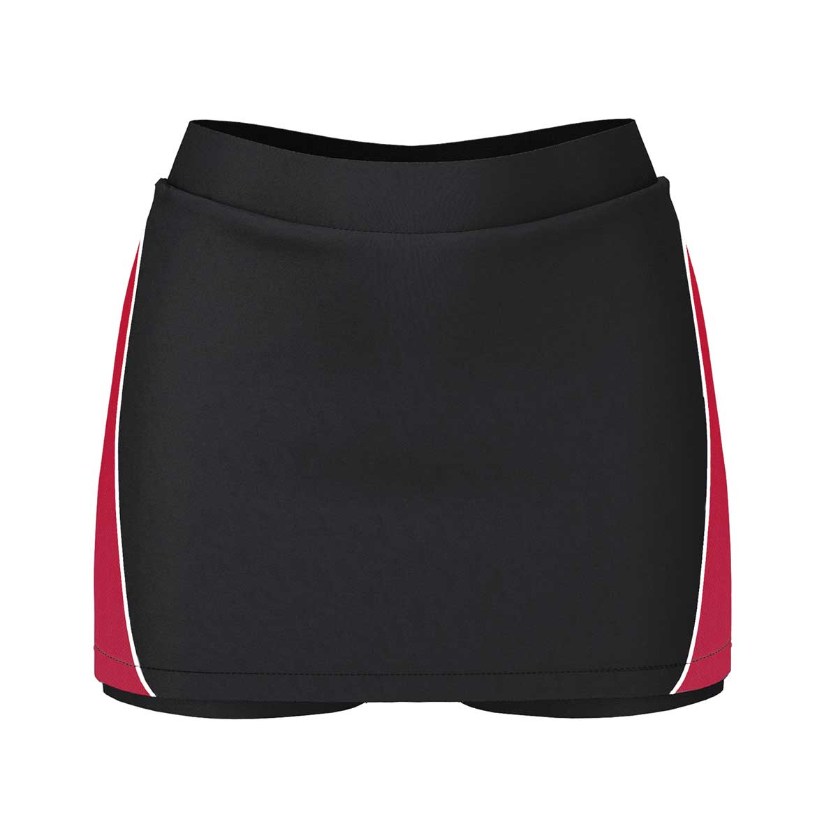 front view of iGen Female Skorts Shorts Black/Red