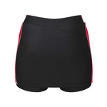 back view of iGen Female Skorts Shorts Black/Red
