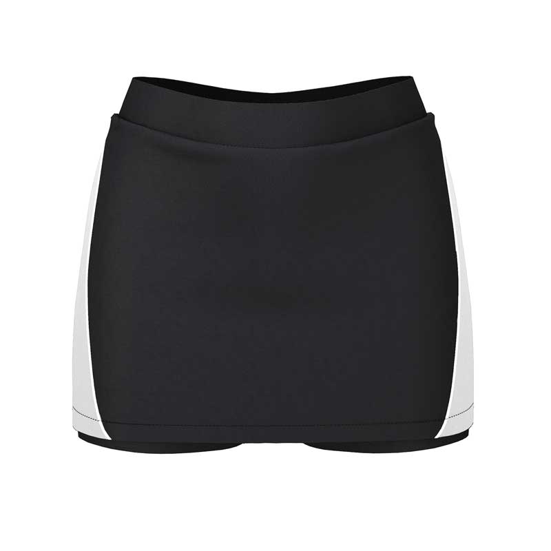 front view of iGen Unisex Sports Skorts Black/White