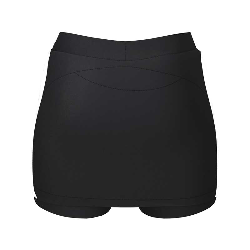 back view of iGen Unisex Sports Skorts Black/White