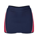 front view of iGen Female Sports Skorts Navy/Red