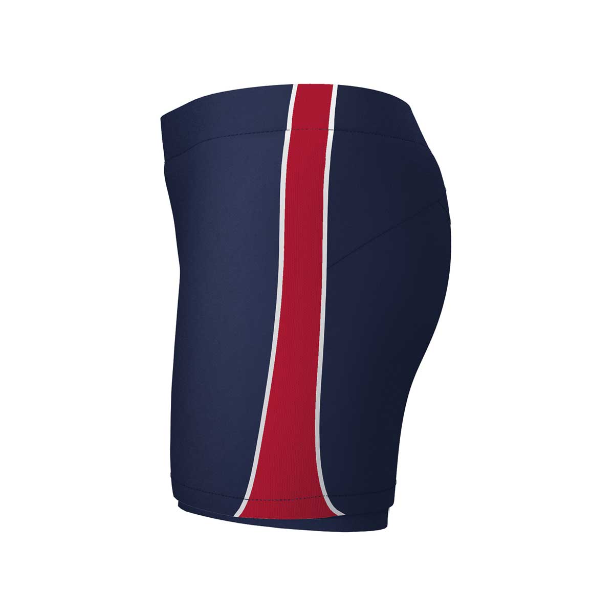 side view of iGen Female Sports Skorts Navy/Red